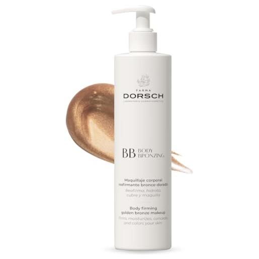 Farma dorsch - autoabbronzante corpo | body bronzing | trucco corpo rassodante e idratante | effetto glow istantaneo | tonalità dorata universale | 200 ml