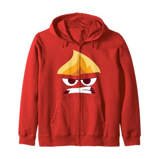 Disney pixar inside out angry face halloween felpa con cappuccio