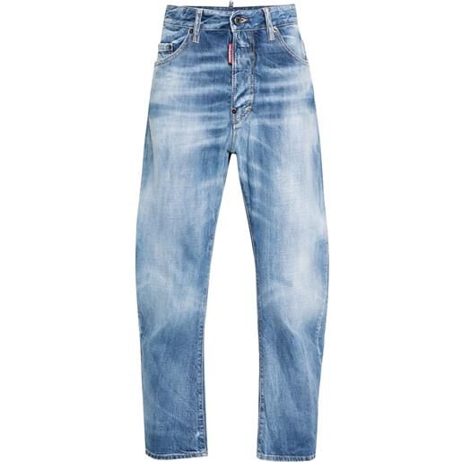 DSQUARED2 jeans crop dritti - blu
