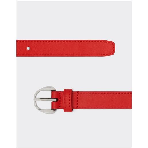 Ferrari cintura sottile in pelle con cavallino rampante - female cinture rosso corsa 90