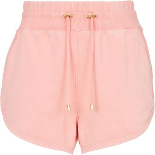 Balmain bermuda con ricamo - rosa