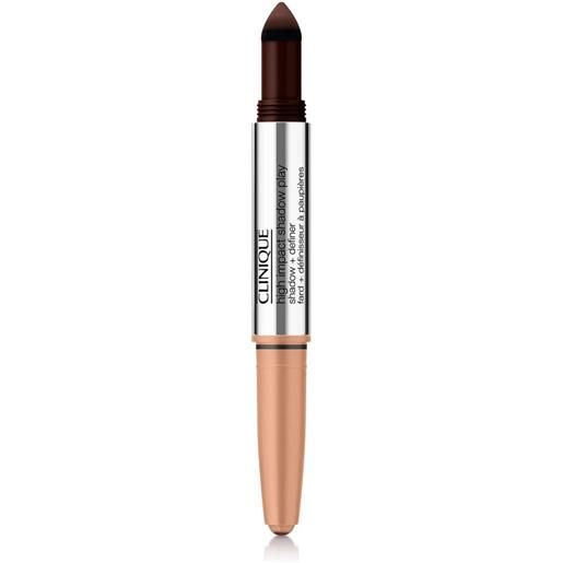 Clinique high impact shadow play ombretto 4 ml café au lait satinata, opaco, brillante
