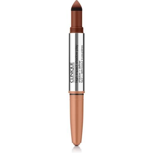 Clinique high impact shadow play ombretto 4 ml flame + ember satinata, opaco, brillante