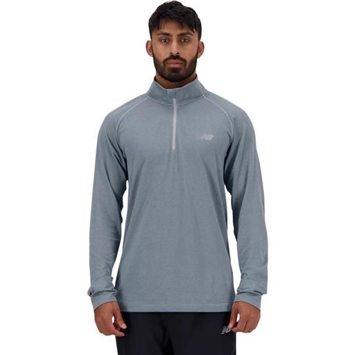 NEW BALANCE athletics seamless 1/2 zip maglia running uomo