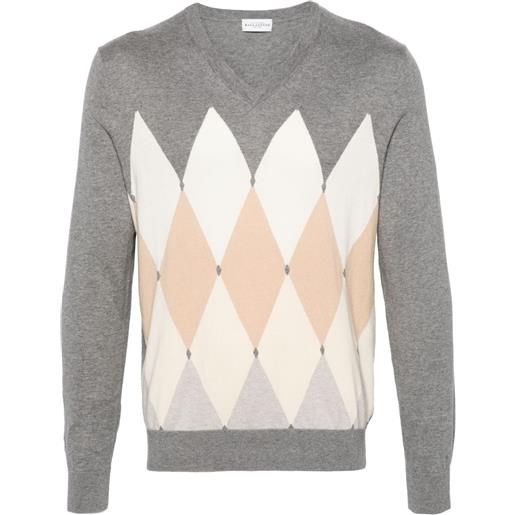 Ballantyne maglione a rombi - grigio
