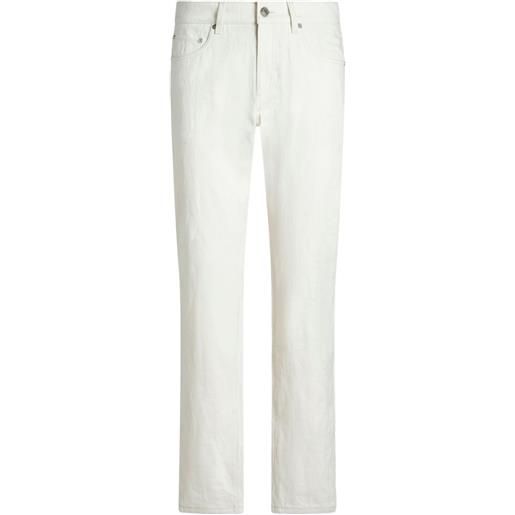 ETRO jeans slim jacquard - bianco