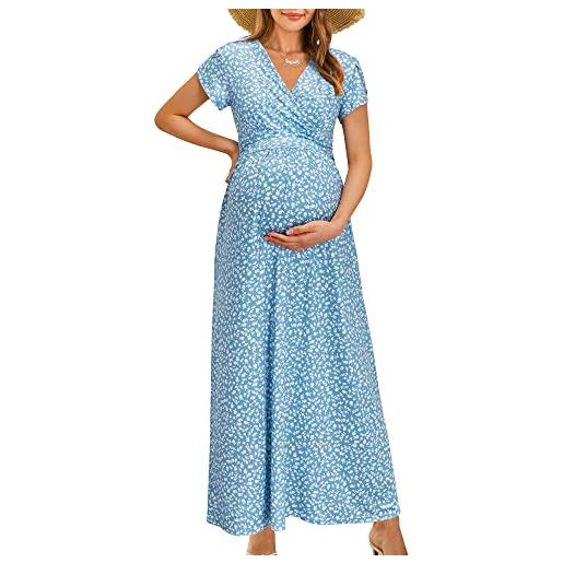 OUGES abiti lunghi da donna allentati per la maternità abiti estivi per l'allattamento