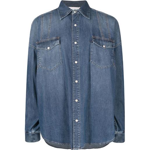 Alexander McQueen camicia denim - blu