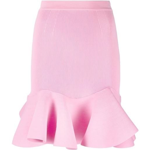 Alexander McQueen gonna con peplum - rosa