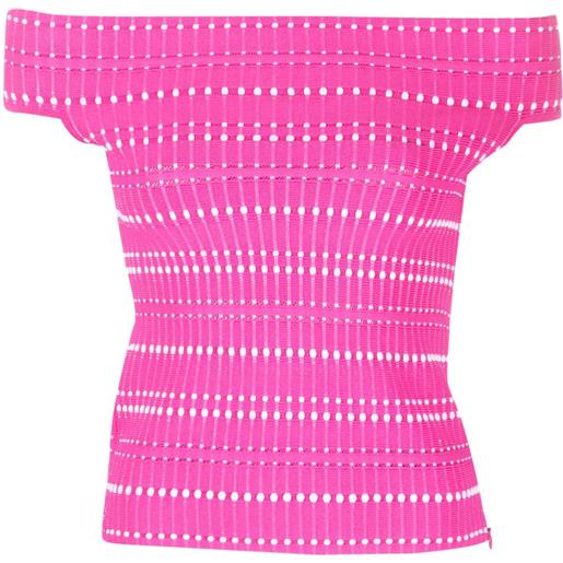 Alexander McQueen top con spalle scoperte - rosa