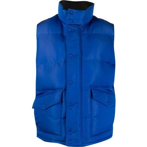 Alexander McQueen gilet imbottito con stampa - blu