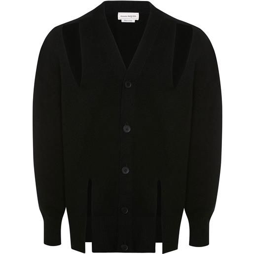 Alexander McQueen cardigan con scollo a v - nero