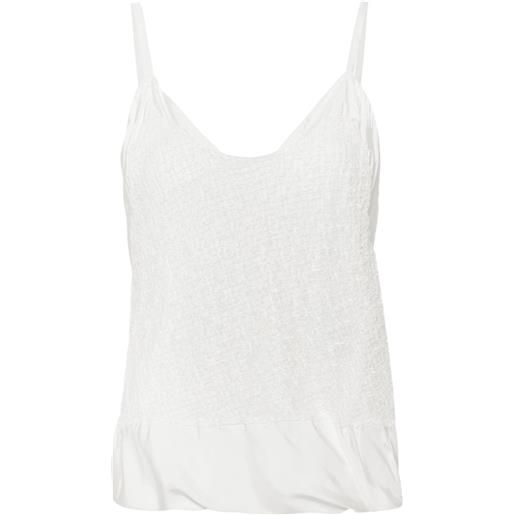 Jil Sander canotta con dettaglio traforato - bianco