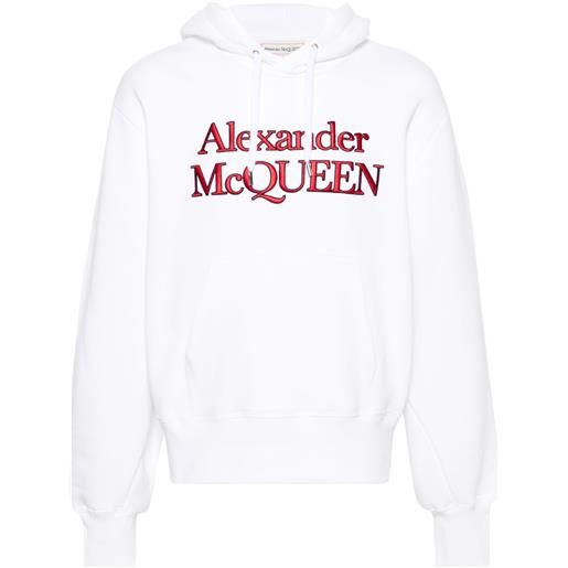 Alexander McQueen felpa con cappuccio - bianco