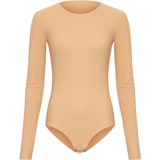 MM6 Maison Margiela body con grafica numerica - toni neutri