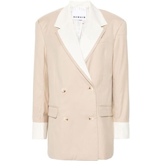 REMAIN blazer doppiopetto bicolore - toni neutri