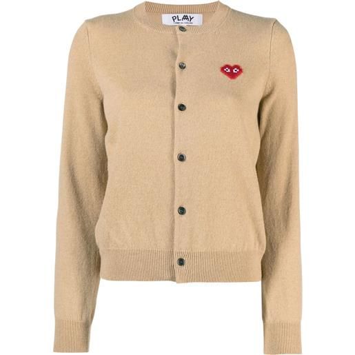 Comme Des Garçons Play cardigan con bottoni - toni neutri
