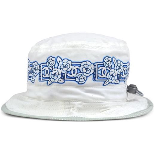 CHANEL Pre-Owned - cappello bucket sport line anni '90-2000 - donna - poliestere - taglia unica - bianco