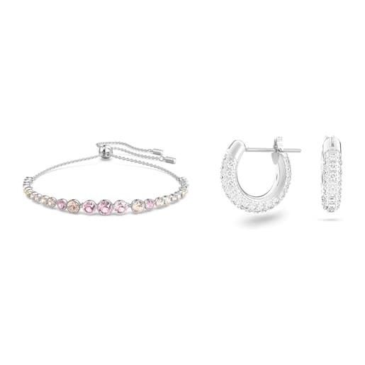Diamond Treats Braccialetto Argento Donne, solido ARGENTO 925 STERLING, Anelli Ovali Zircone Cubico Scintillante. Lussuoso Braccialetto Signore 16,5-17,8 centimetri Regalo Gioielleria Perfetto Lei
