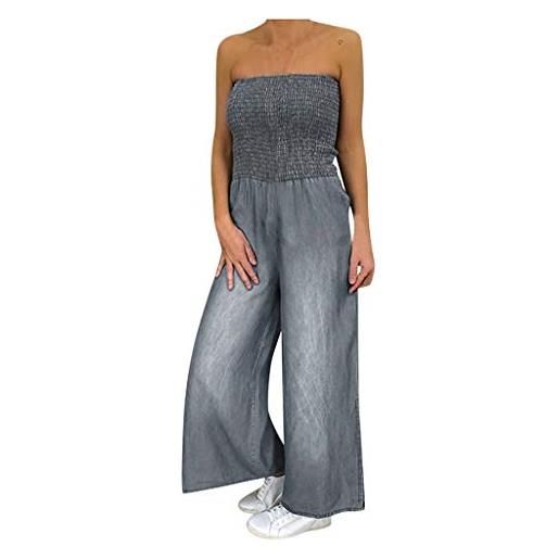 Kobilee salopette donna jeans playsuit lunga overall tuta intera estiva oversize elegante salopette cotone lino jumpsuit casual pantaloni larghi monopezzi e tutine larghe curvy