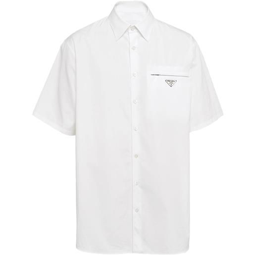 Prada camicia con logo - bianco