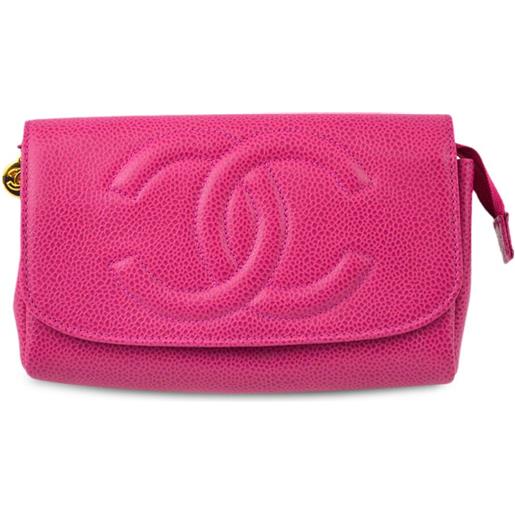CHANEL Pre-Owned - trousse make up cc 1997 - donna - pelle caviar - taglia unica - rosa