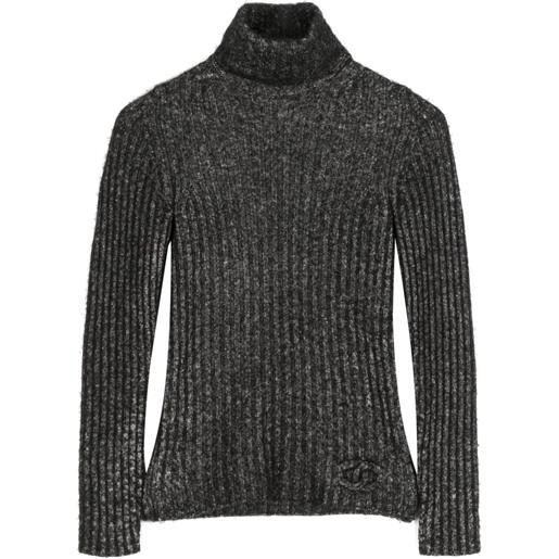 CHANEL Pre-Owned - maglione a collo alto anni 2000 - donna - cashmere/seta/nylon - taglia unica - grigio