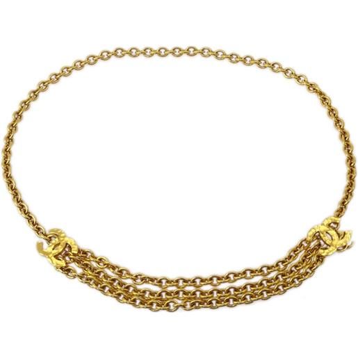 CHANEL Pre-Owned - cintura a catena cc anni '90-2000 - donna - placcatura in oro - taglia unica