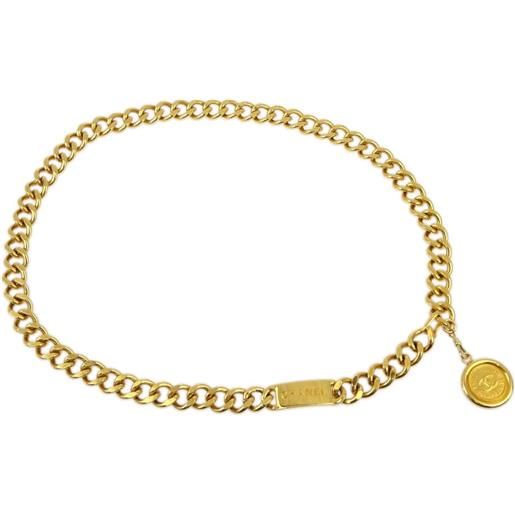 CHANEL Pre-Owned - cintura a catena medallion placcata oro anni '90-2000 - donna - placcatura in oro - taglia unica