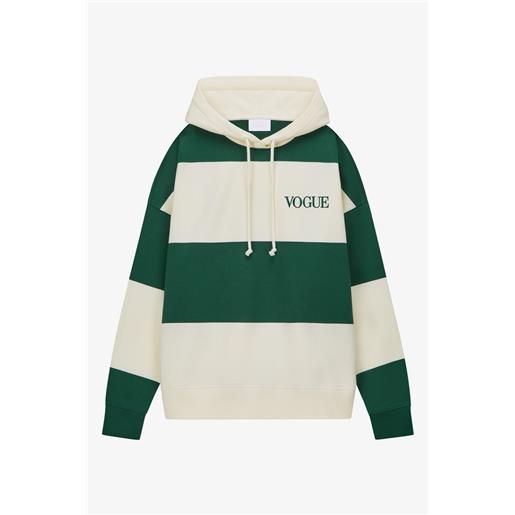 VOGUE Collection felpa con cappuccio vogue stripes edition a righe verdi