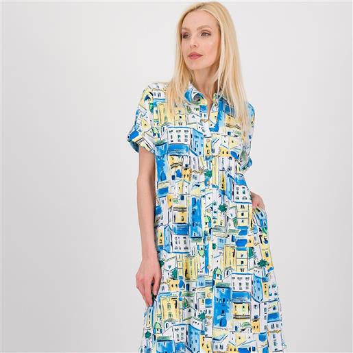 Cuddl Duds abito a caftano a maniche corte con bottoni