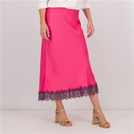 Caterina Lancini gonna in raso di viscosa con punto vita con pizzo