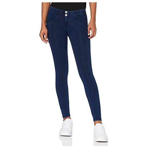 FREDDY - pantalone wr. Up® superskinny vita e lunghezza regular in jersey denim scuro, denim scuro, medium