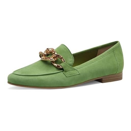 MARCO TOZZI slipper donna in pelle con tacco a blocco, verde (apple), 38 eu