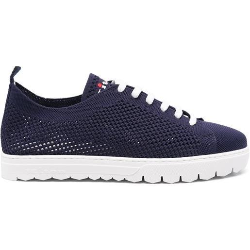 Kiton sneakers con ricamo - blu