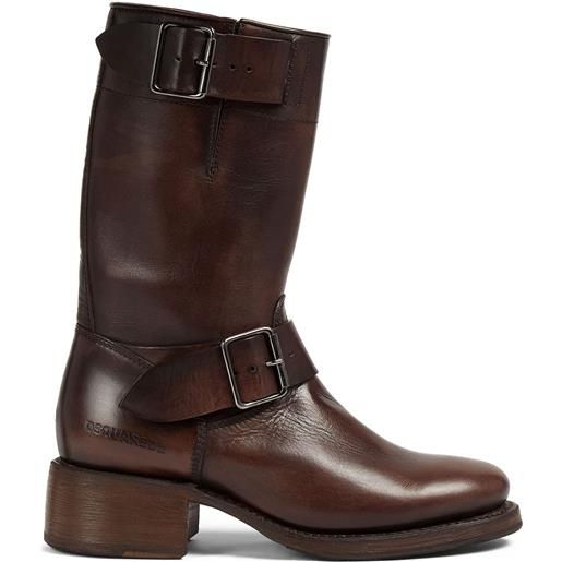 DSQUARED2 stivali con logo - marrone