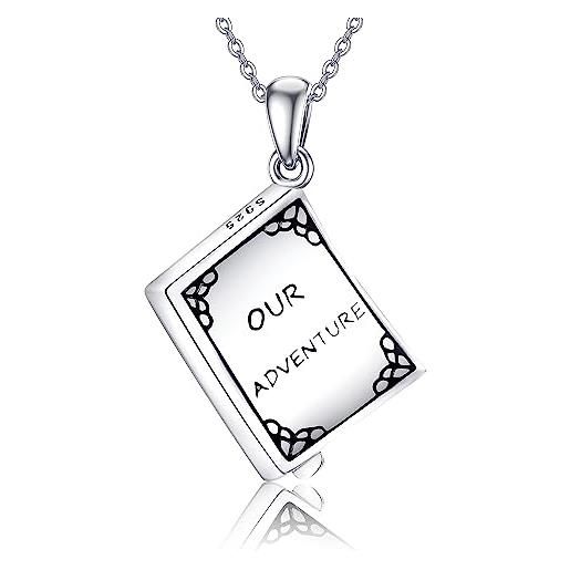 YFN Collana In Argento Sterling 925 Con Ciondolo Albero Della Vita E Ragazza Che Legge, Regalo Di Laurea Per Amanti Dei Libri E Bibliotecarie