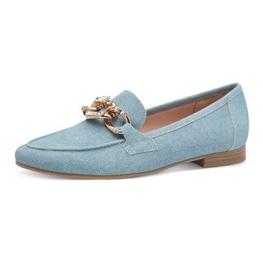 MARCO TOZZI slipper donna in pelle con tacco a blocco, beige (nude), 39 eu