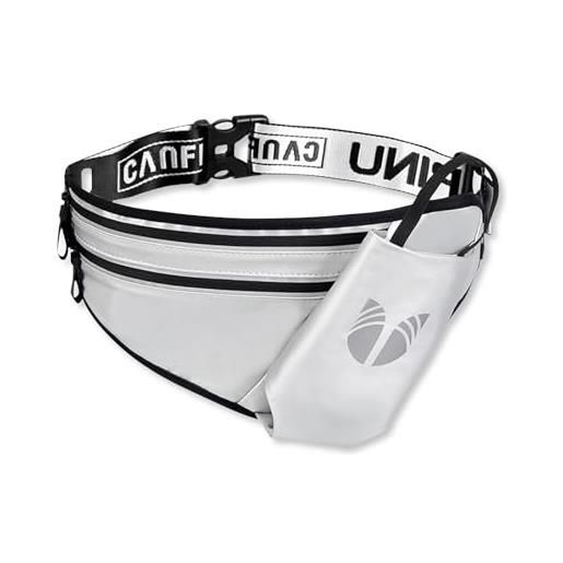 OLYSPM marsupio running, marsupio corsa running, marsupio da corsa impermeabile con borsa per borraccia, cintura da corsa regolabile per corsa, passeggiata, ciclismo, alpinismo, fitness