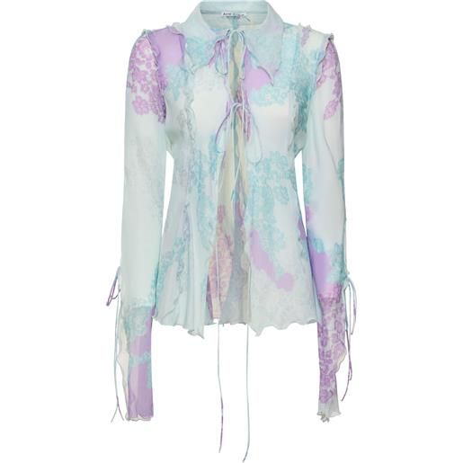 ACNE STUDIOS camicia in seta e cotone con stampa