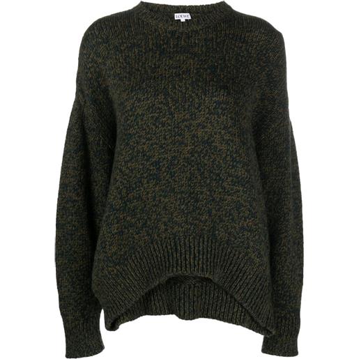 LOEWE maglione con design a inserti - verde