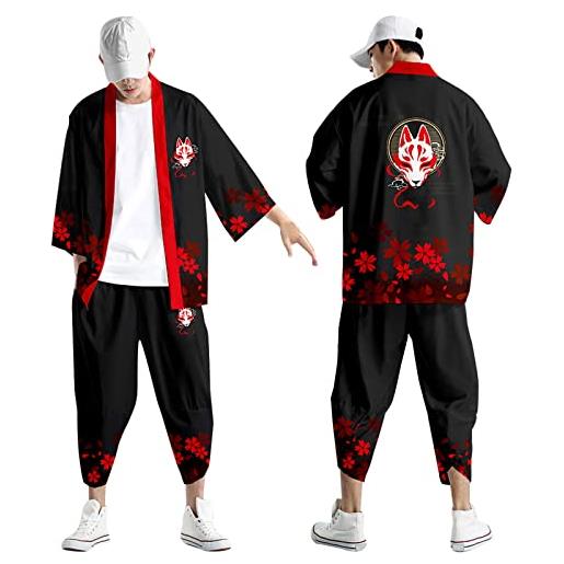 Kimono Giapponese Uomo In Cotone - Pigiama Tradizionale, Taglia Plus, Per Casa E Meditazione - Foto 8