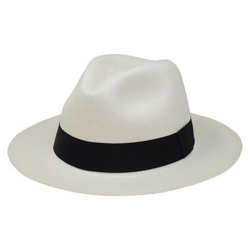 Tumia LAC tumia - cappello panama tradizionale pieghevole - naturale con nastro marrone - 59cm