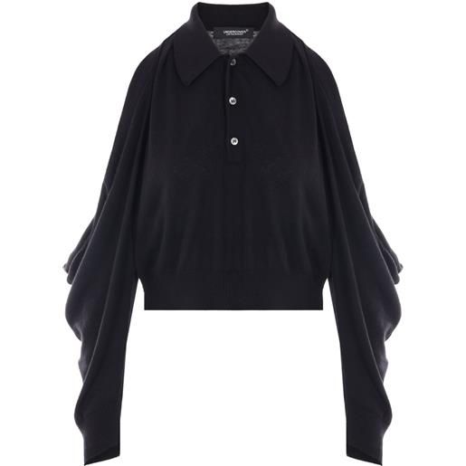 Undercover polo con dettaglio cut-out - nero