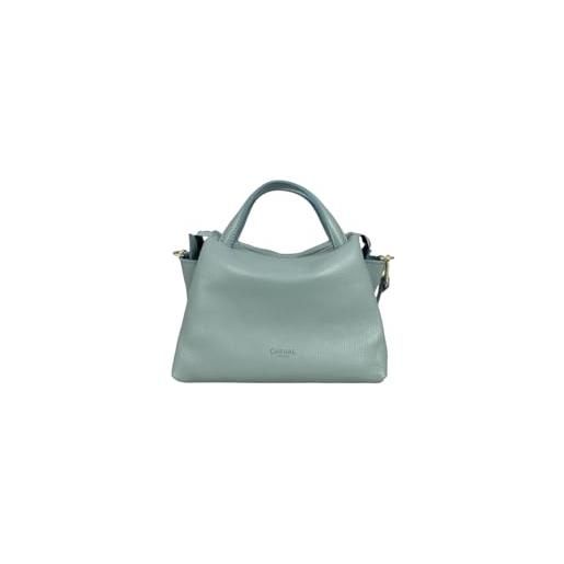 SH Leder Daniela - Borsa A Tracolla In Vera Pelle Bovina - Marsupio Unisex - Bianco - Made In Italy