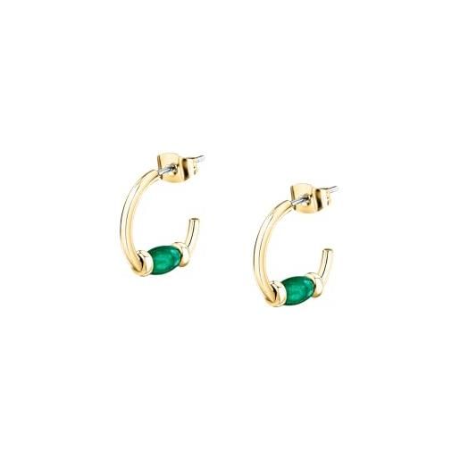 Morellato orecchini cerchio da donna in acciaio a cerchio, perle, collezione colori summer