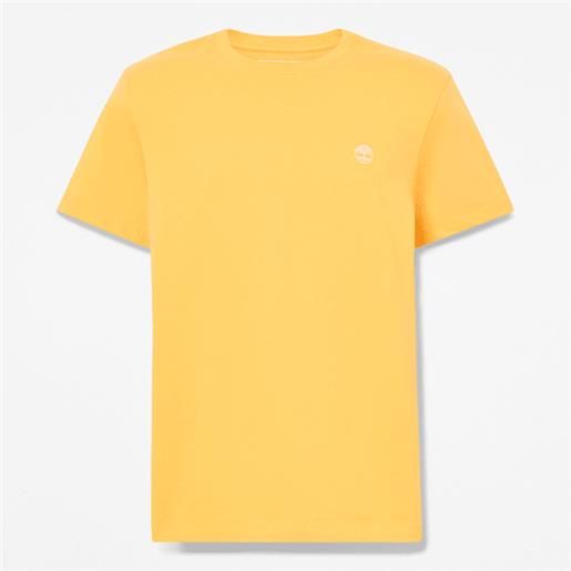 Timberland - t-shirt a maniche corte dunstan river da uomo in giallo, uomo, giallo, taglia: 3xl