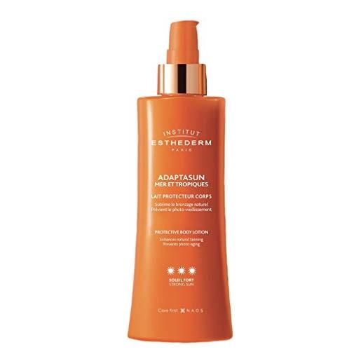 INSTITUT ESTHEDERM PARIS institut esthederm - adaptasun - latte solare corpo - per ottimizzare la tua abbronzatura naturale - sole forte - flacone 200 ml