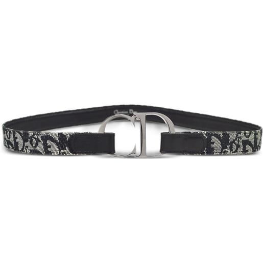 Christian Dior Pre-Owned - cintura trotter 2003 - donna - tela/pelle - taglia unica - nero