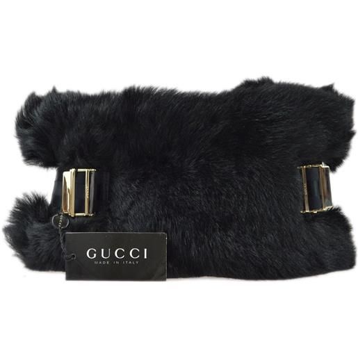 Gucci Pre-Owned - stola in shearling anni '90-2000 - donna - shearling - taglia unica - nero